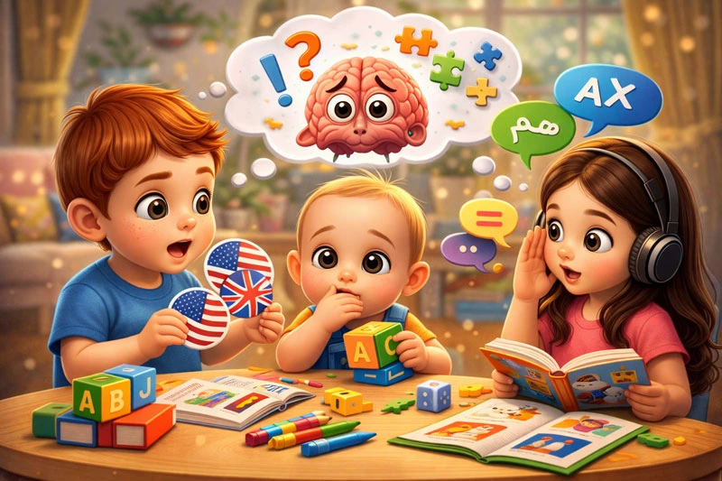 آیا دوزبانه بودن باعث دیر حرف زدن کودک می‌شود؟